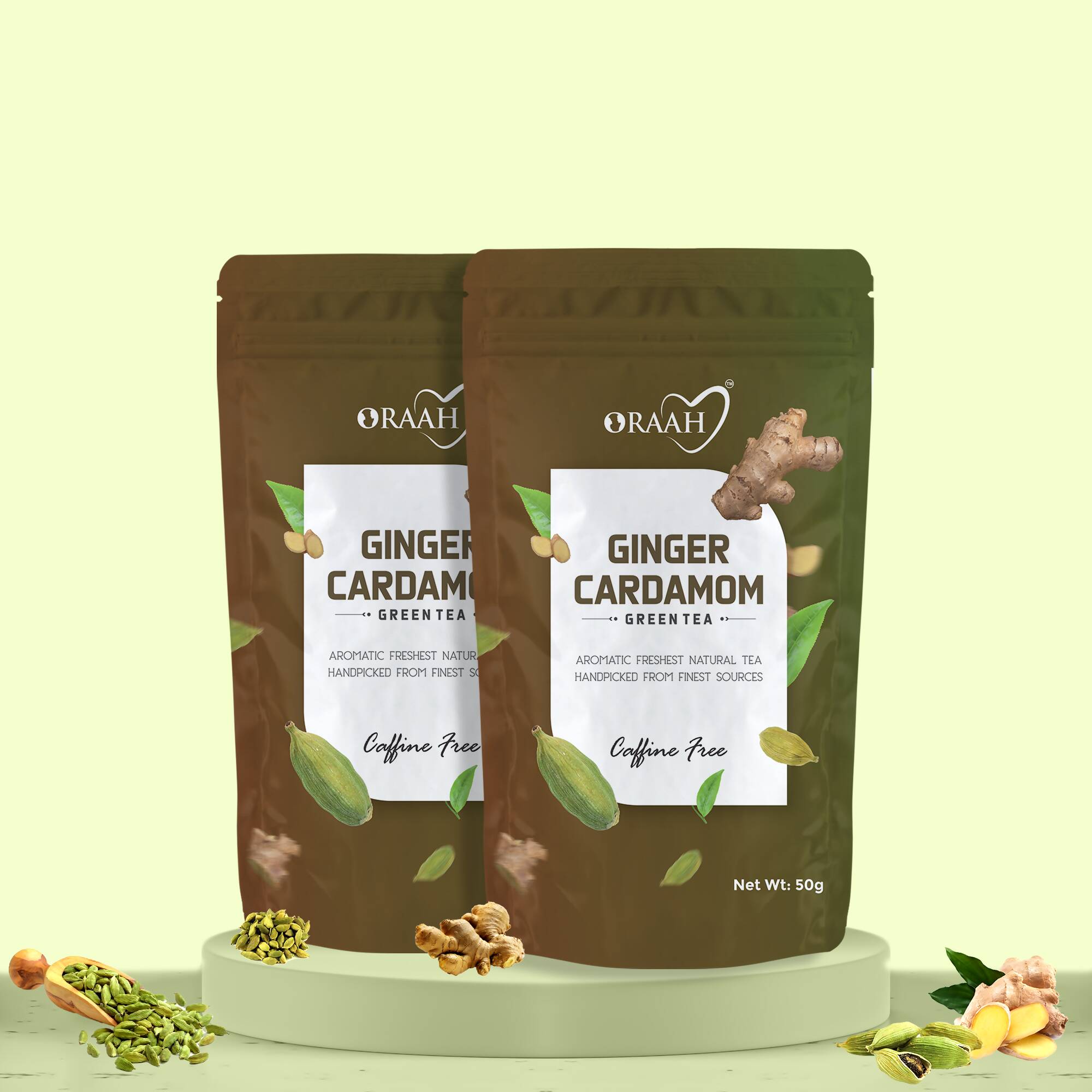 Oraah Ginger Cardamom Green Tea - Distacart