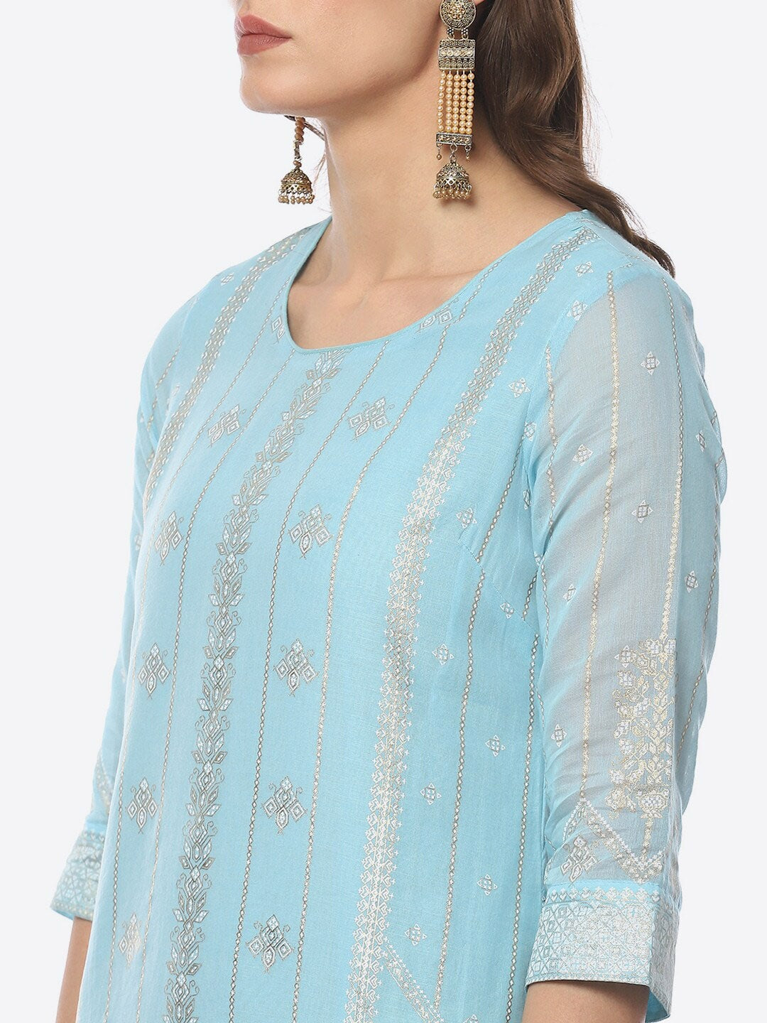 Biba Ethnic Motifs Printed Kurta - Distacart