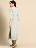 Thumbnail for Sangria Embroidered Sequin Straight Kurta - Distacart