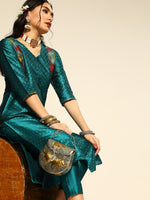 Thumbnail for Sangria Geometric Polyester Kurta Set - Distacart