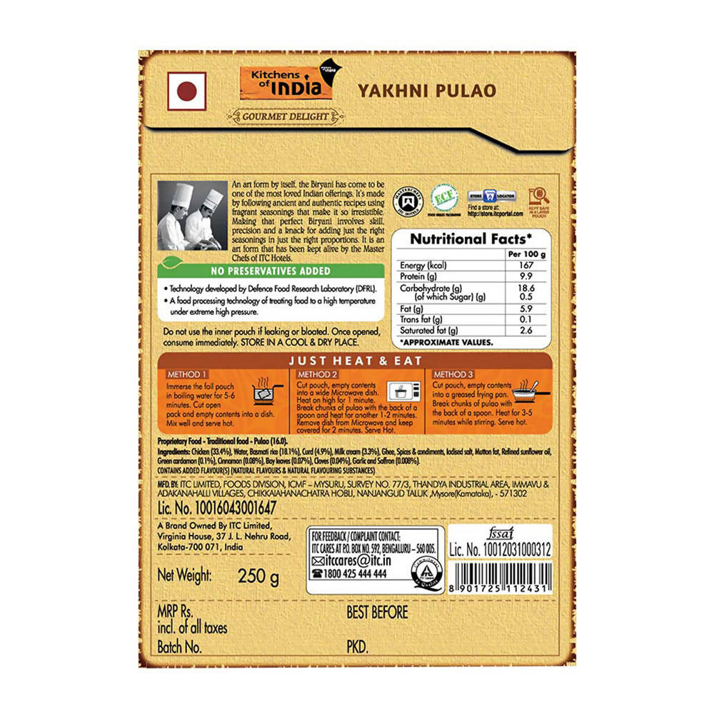 Kitchens of India Yakhni Pulao - Distacart