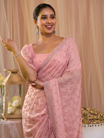 Thumbnail for Koskii Embellished Beads and Stones Saree - Distacart