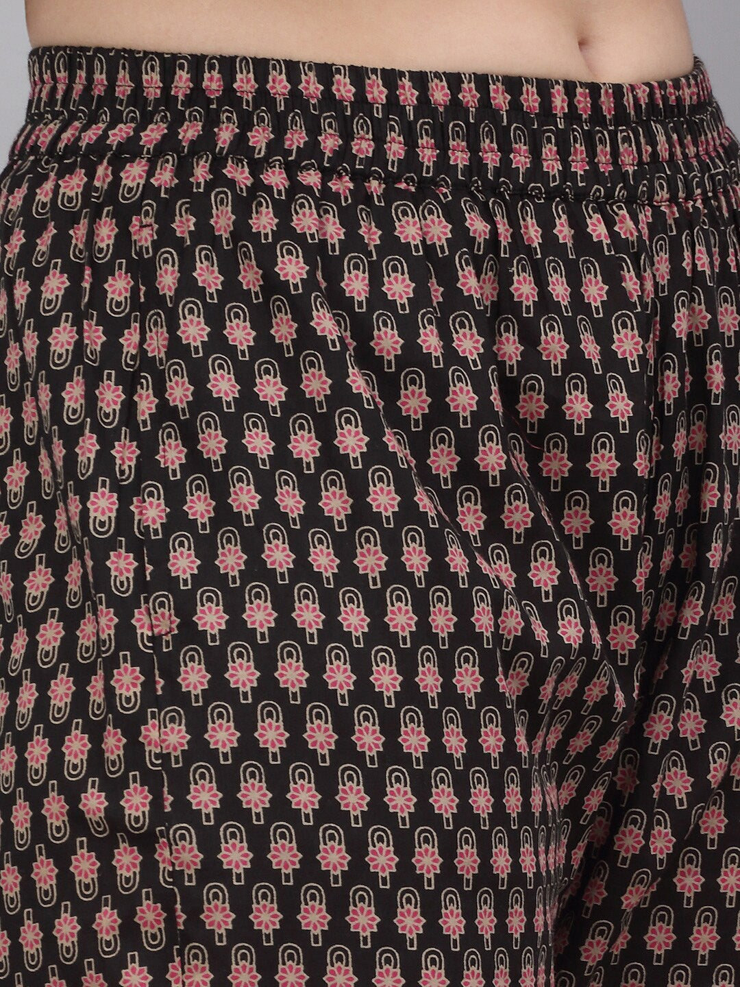 Kalini Women Floral Printed Pleated Pure Cotton Kurti with Trousers & With Dupatta - Distacart