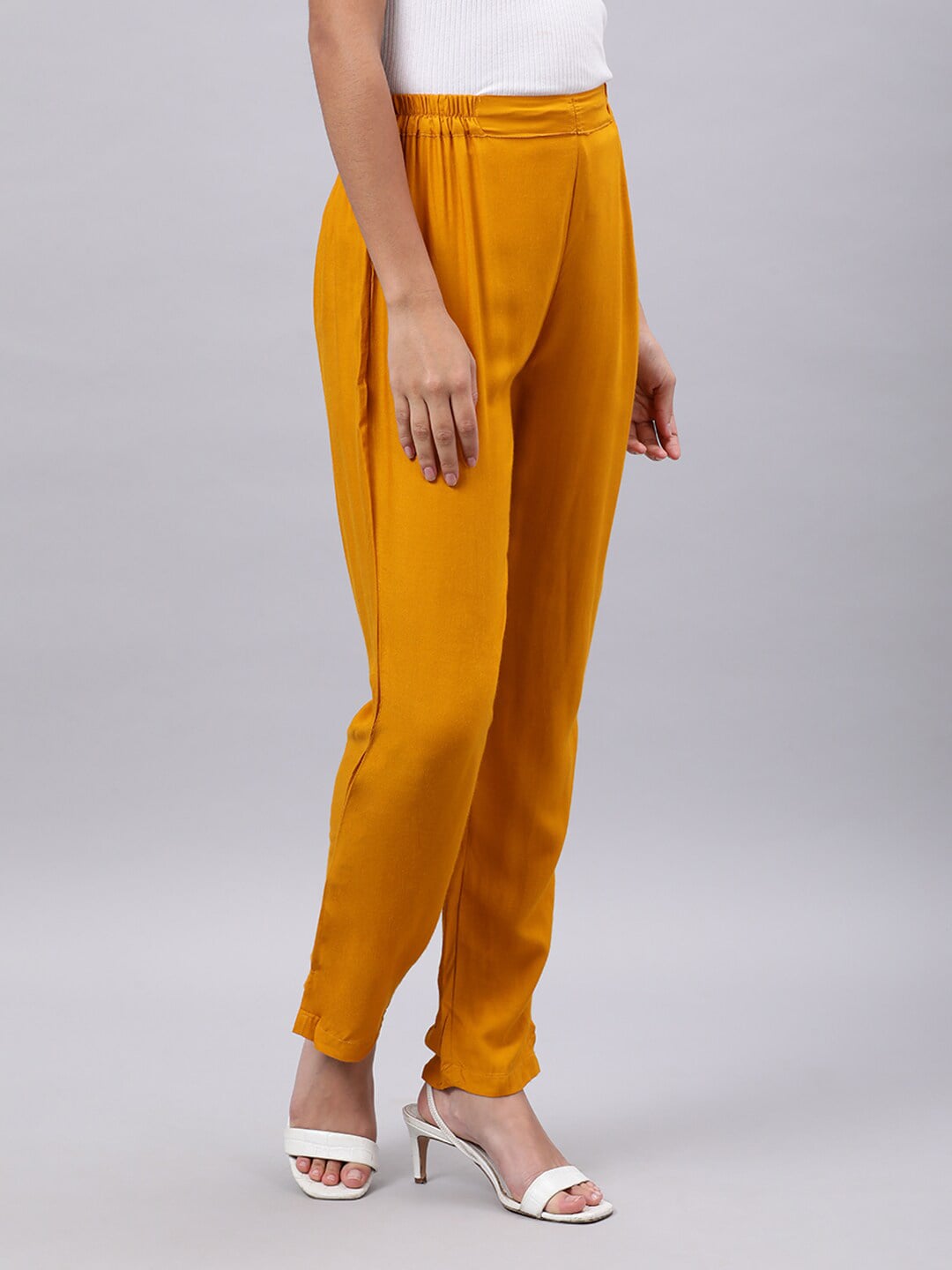 Souchii Yellow Liva Palazzos - Distacart