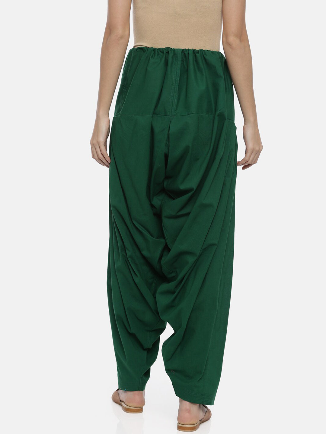 Souchii Women Green Pure Cotton Patiala - Distacart