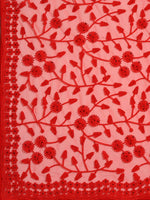 Thumbnail for Red Woven Design Net Saree with Blouse Piece - Kalamkari - Distacart
