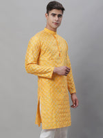 Thumbnail for Sojanya Geometric Embroidered Thread Work Cotton Silk Kurta - Distacart