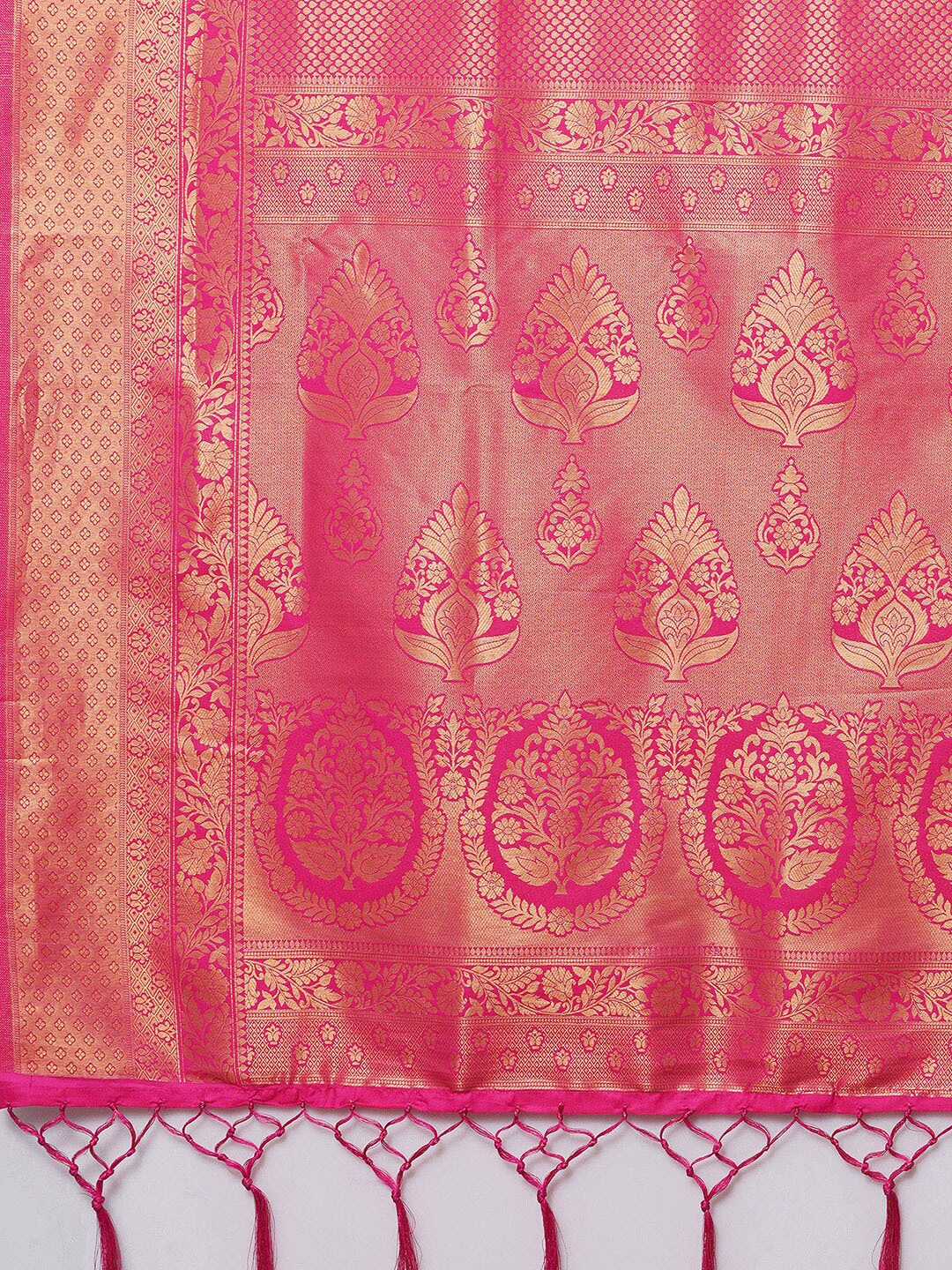 Mitera Women Pink Woven Design Silk Blend Saree - Distacart