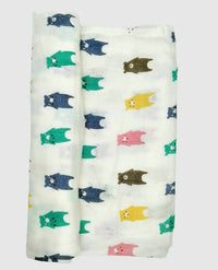 Thumbnail for Kindermum Organic Cotton Muslin Swaddle Blanket 110 Cm X 110 Cm - Set Of 3 - Distacart