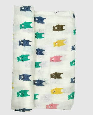 Kindermum Organic Cotton Muslin Swaddle Blanket 110 Cm X 110 Cm - Set Of 3 - Distacart