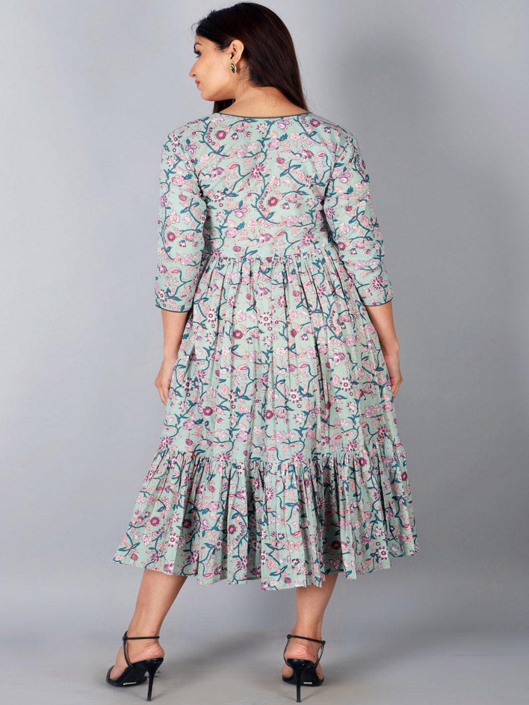 Kalini Women Multicoloured Floral Printed Anarkali Kurta - Distacart