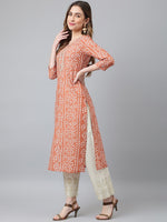 Thumbnail for Khushal K Bandhani Printed Thread Work Kurta - Distacart