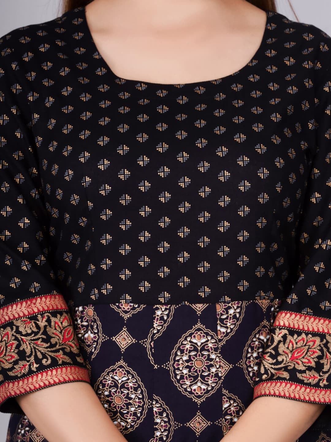 Kalini Women Black Ethnic Motifs Printed Anarkali Kurta - Distacart