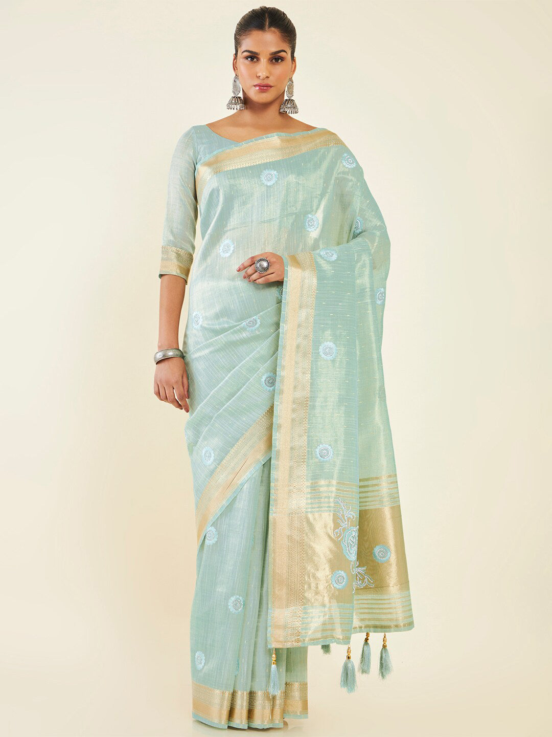 Soch Woven Design Zari Tissue Kota Saree - Distacart