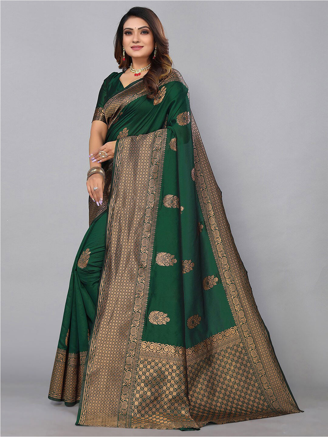 Kalini Ethnic Motifs Zari Banarasi Saree - Distacart