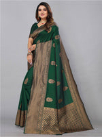 Thumbnail for Kalini Ethnic Motifs Zari Banarasi Saree - Distacart