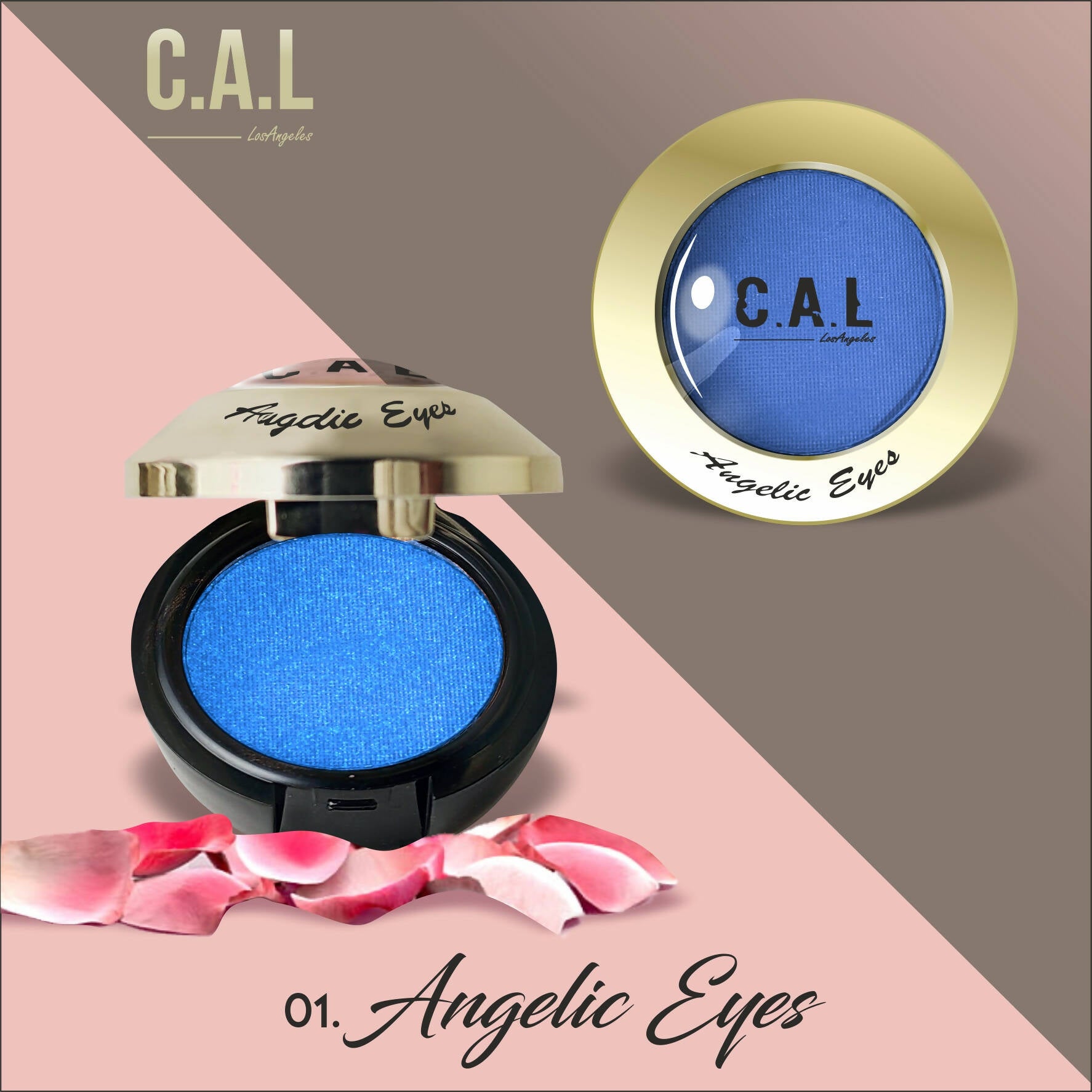 CAL Los Angeles Angelic Eye Shadow (Single Eyes) 01-Blue - Distacart