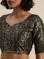 Thumbnail for Kalini Beige Silk Cotton Saree - Distacart