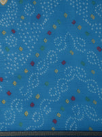 Thumbnail for Kalini Blue Bandhani Pure Chiffon Saree - Distacart