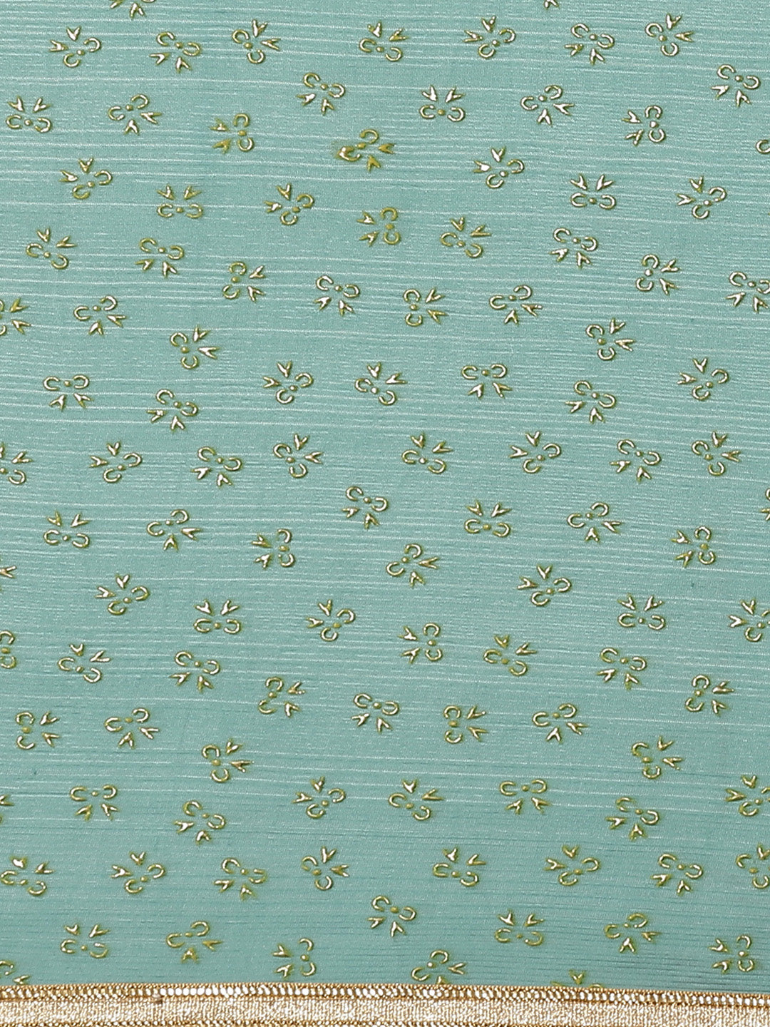 Saree Mall Blue & Golden Quirky Print Saree - Distacart