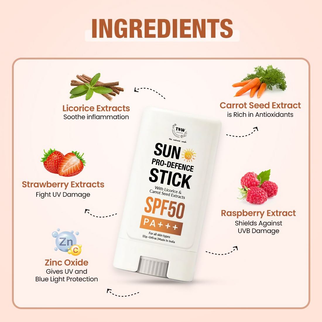 The Natural Wash Sun Pro Defence Sunscreen Stick SPF50 - Distacart