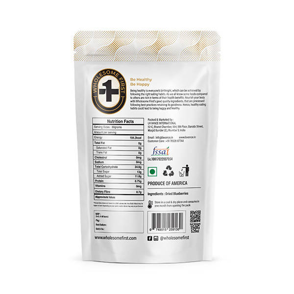 Wholesome First Dried Blueberries - Distacart