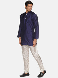 Thumbnail for Sethukrishna Men Navy Blue Kurta with Pyjamas - Distacart