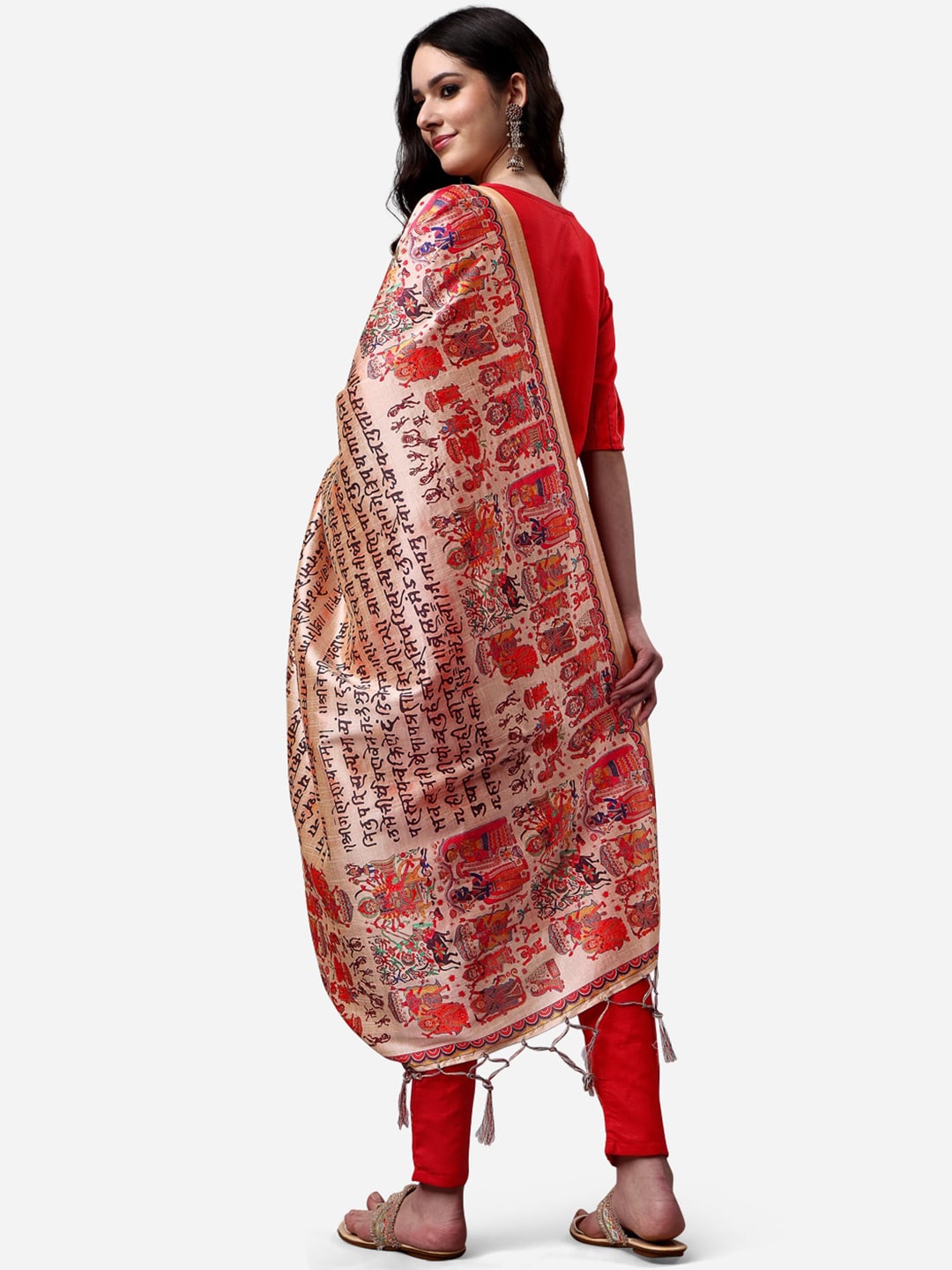 Kalini Women Striped Kurta with Trousers with Digital Print Dupatta - Distacart