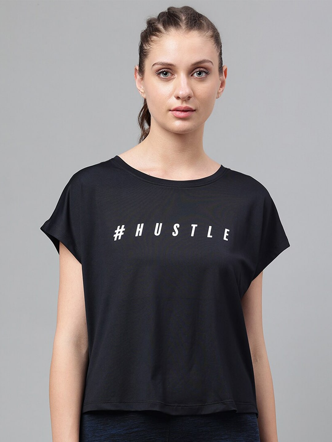 MKH Typography Printed Extended Sleeves Dri-FIT Relaxed Fit T-shirt - Distacart