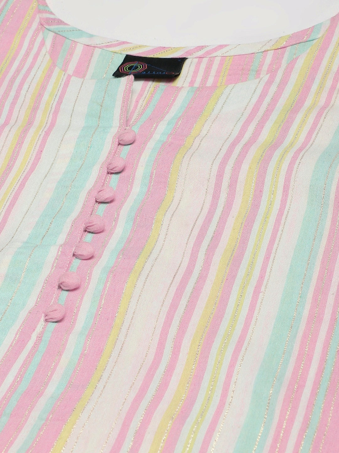 Kalini Women Striped Pure Cotton Kurta With Trousers - Distacart