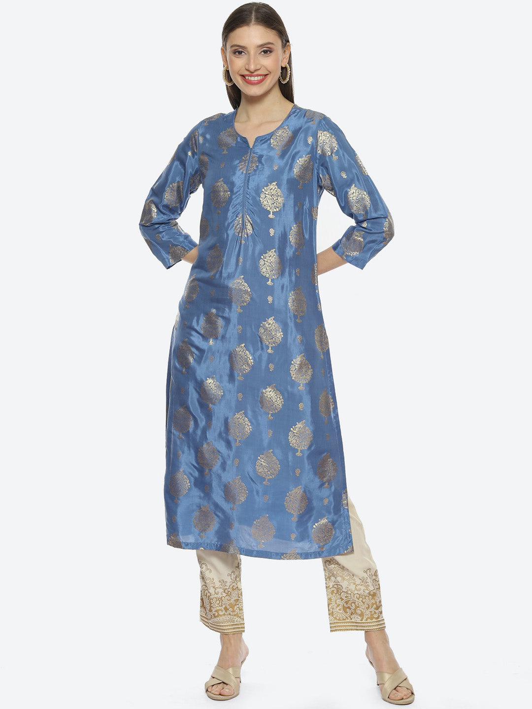 Biba Women Ethnic Motifs Printed Kurta - Distacart