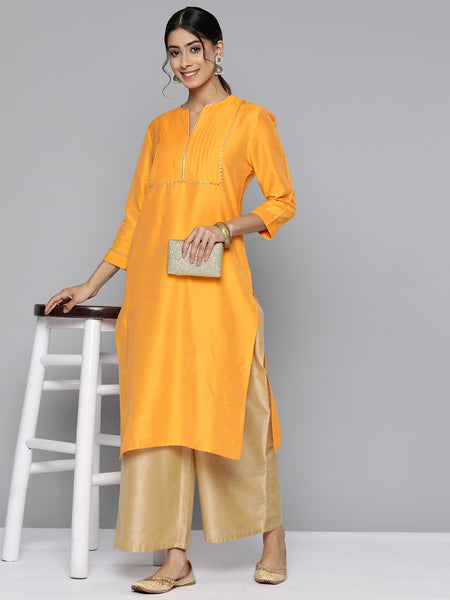HERE&NOW Yoke Design Gotta Patti Detail Kurta - Distacart