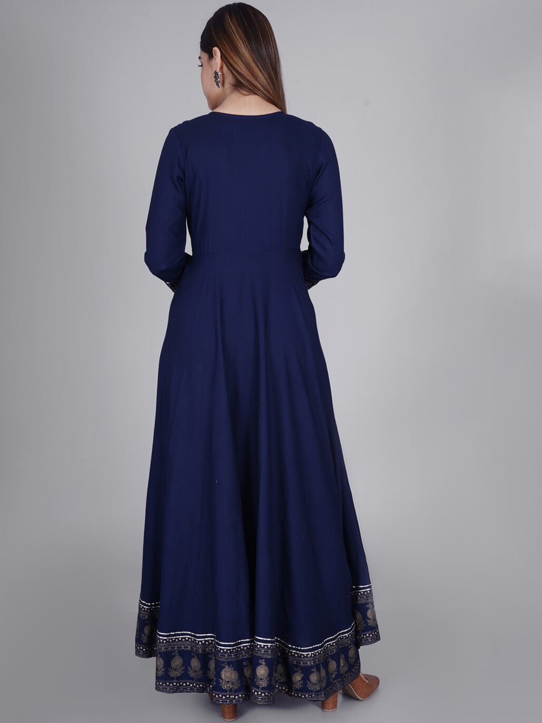 Kalini Women Blue Printed Anarkali Kurta - Distacart