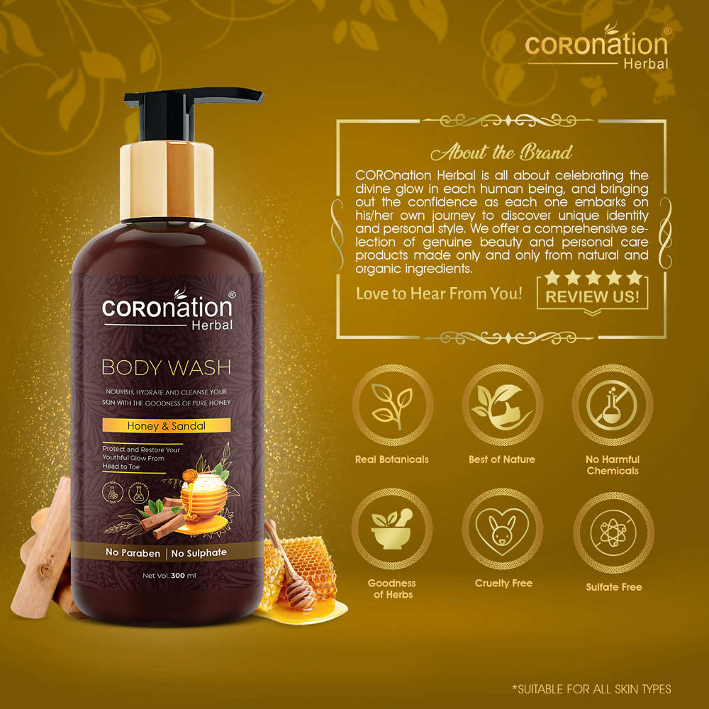Coronation Herbal Honey and Sandal Body Wash - Distacart