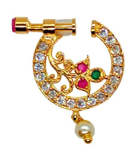 Multicolor Designer Floral Nose Ring