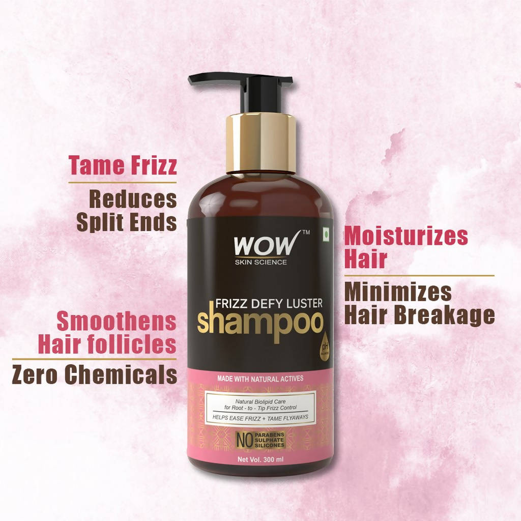 Wow Skin Science Frizz Defy Luster Shampoo and Coconut Milk Hair Conditioner - Distacart