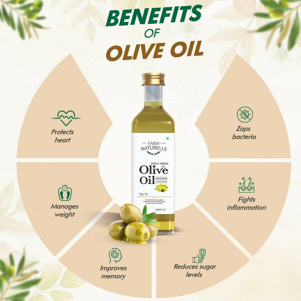 Farm Naturelle Extra Virgin Olive Oil 100% Pure, Natural Extra-Virgin Oil - Distacart