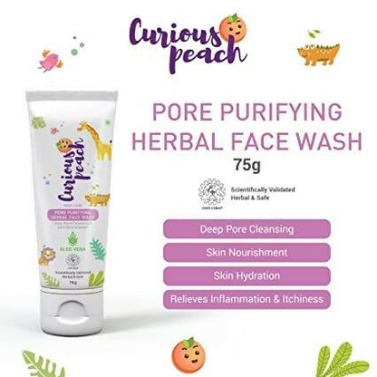 Curious Peach Pore Purifying Herbal Face Wash - Distacart