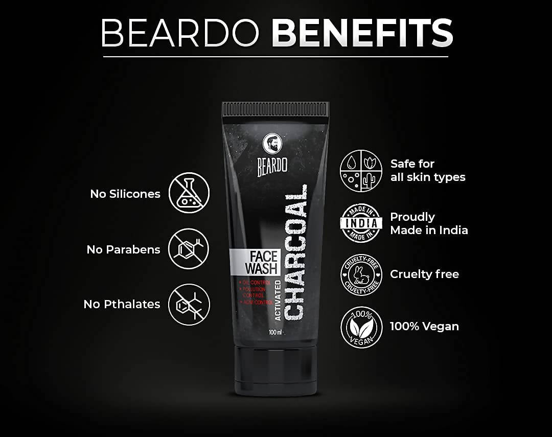 Beardo Activated Charcoal Face Wash - Distacart