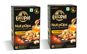 Eatopia Nut Pops Crunchy Nuts & Seeds Cluster - Pure Honey - Distacart