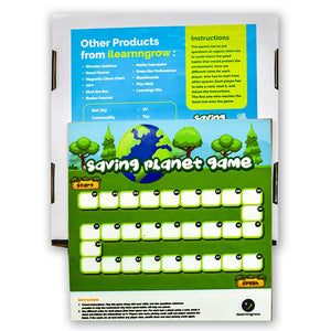 ilearnngrow Saving The Planet Board Game (Size: 10x10x1) Made by MDF Board Game for 3 - 10 years - Distacart