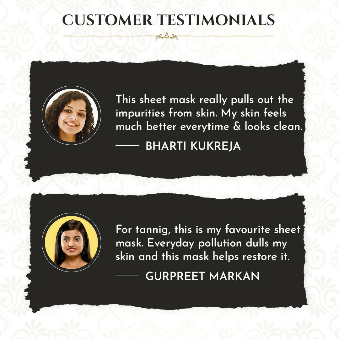 Khadi Essentials Charcoal Serum Sheet Mask - Distacart
