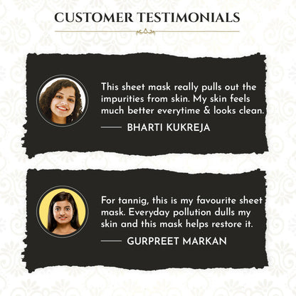 Khadi Essentials Charcoal Serum Sheet Mask - Distacart