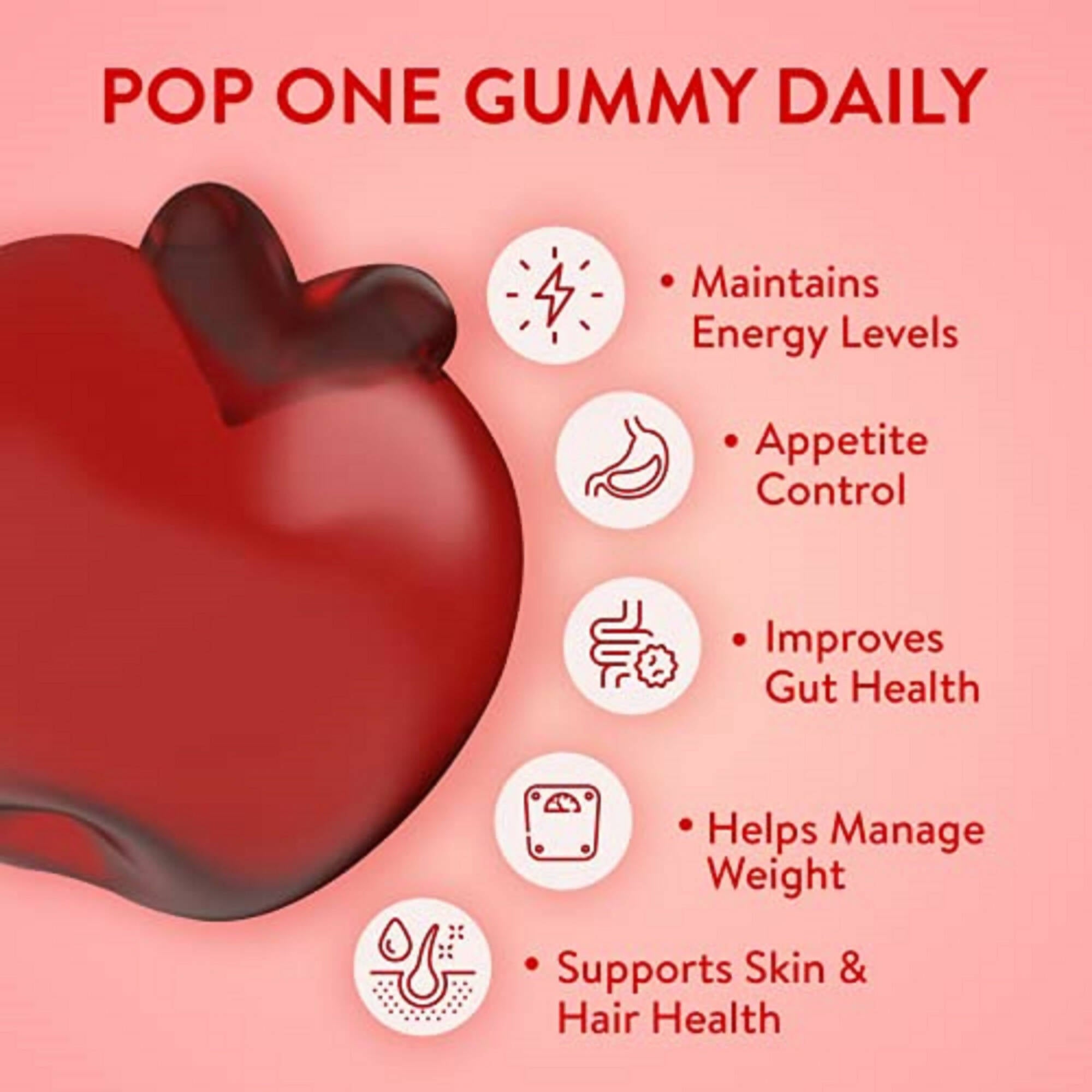 PLIX The Plant Fix Apple Cider Vinegar Gummies for Skin & Hair - Distacart