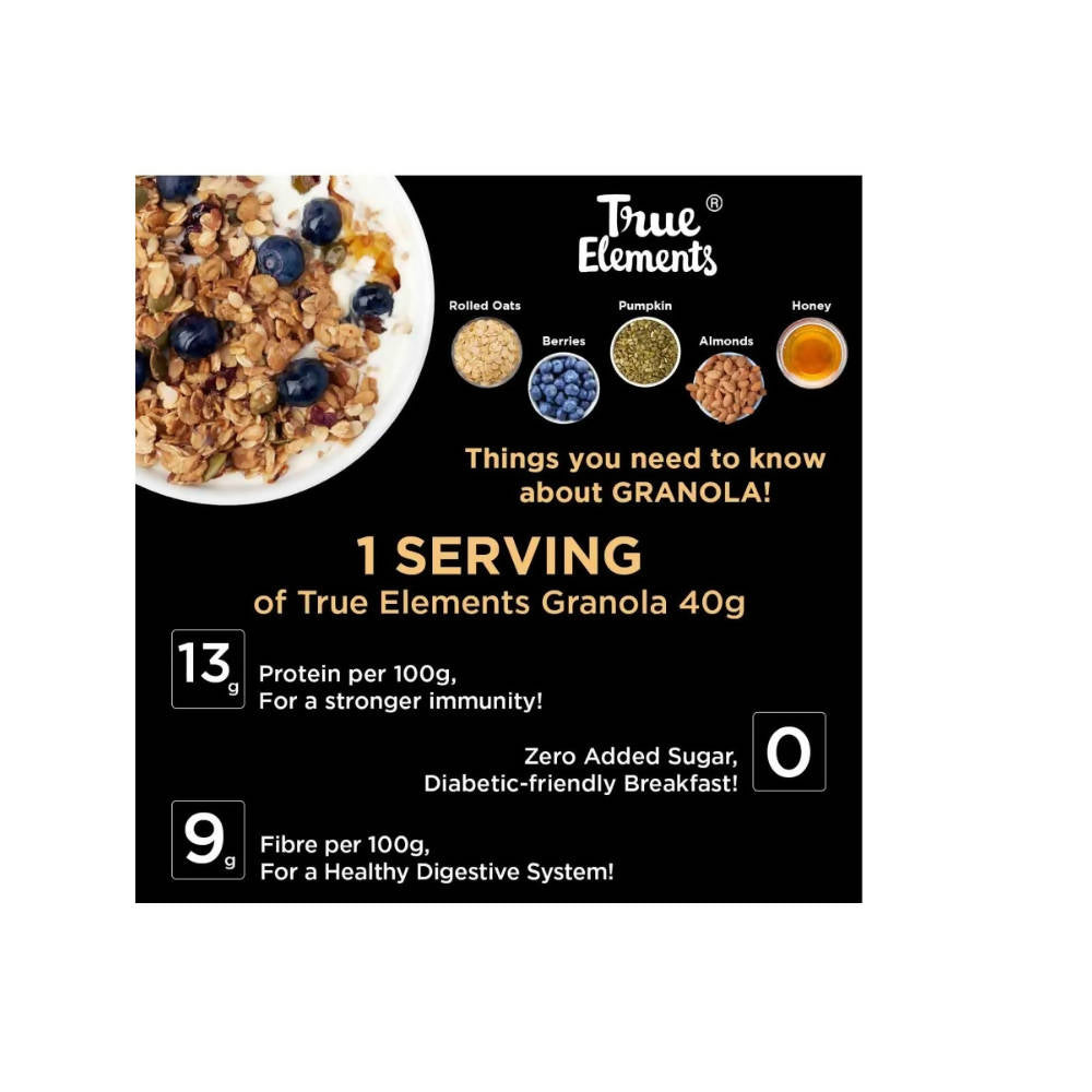True Elements Baked Granola with Honey Crunch