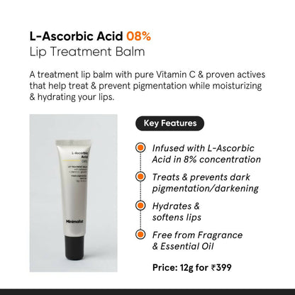 Minimalist 8% L-Ascorbic Acid Lip Treatment Balm - Distacart