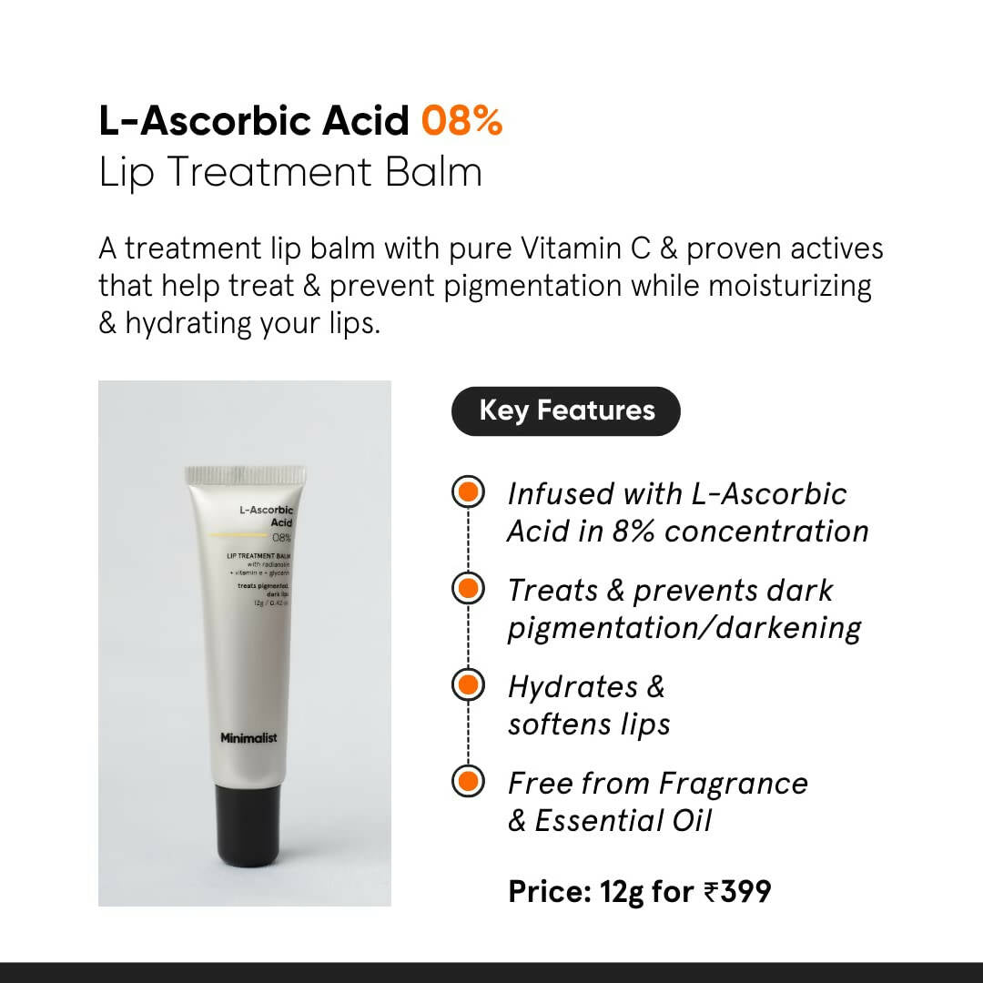 Minimalist 8% L-Ascorbic Acid Lip Treatment Balm - Distacart
