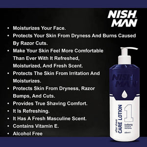 Nishman After Shave Care Lotion Iceberg - Lotion Based - Distacart