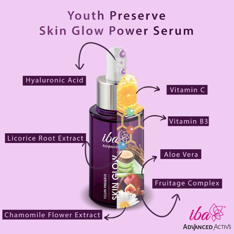 Iba Advanced Activs Youth Preserve Skin Glow Power Serum - Distacart