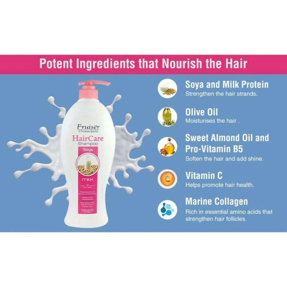 Fruiser Hair Care Shampoo With Soya & Milk - Distacart